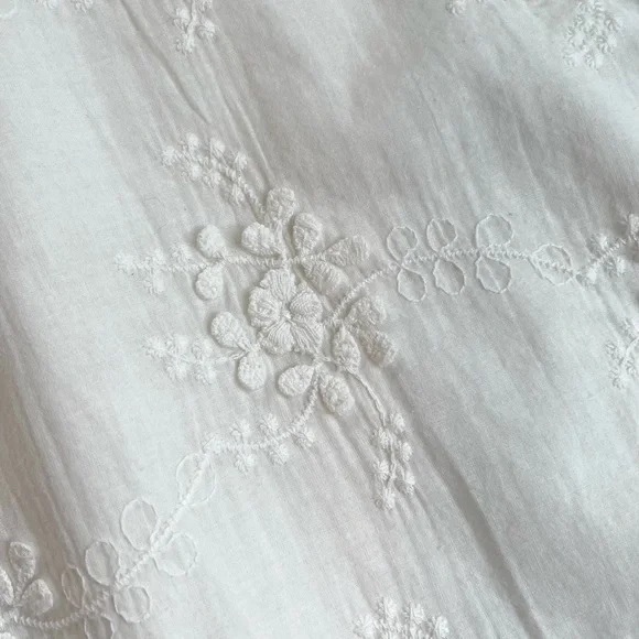 NWT O.P.T. White Ethereal Floral Embroidered Cap Sleeve Mini Dress - Picture 9 of 16